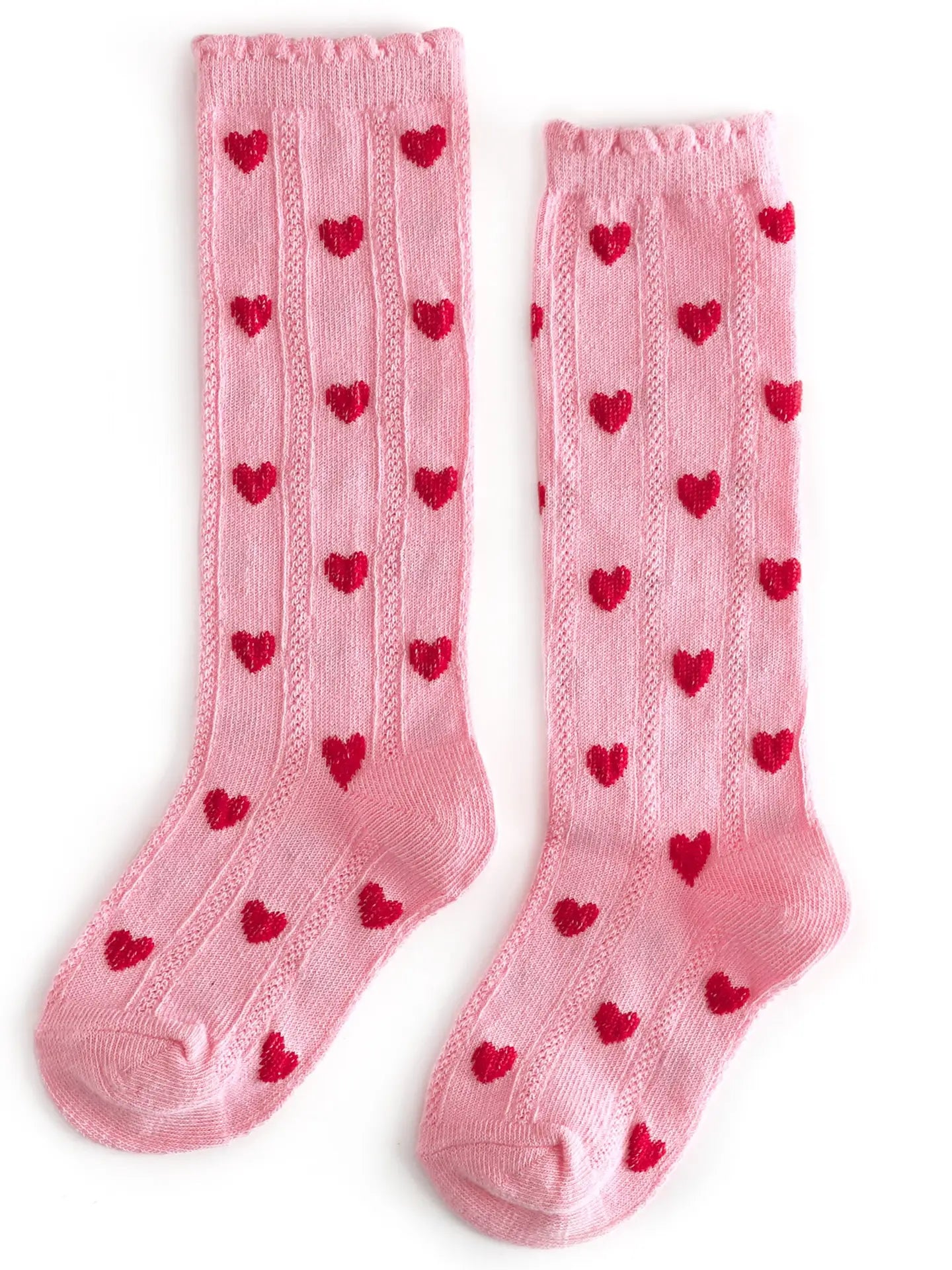 True Love Scalloped Knee High Socks