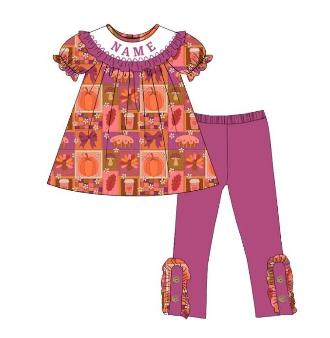 Preorder / Thanksgiving Patchwork Pant Set - Ships late October