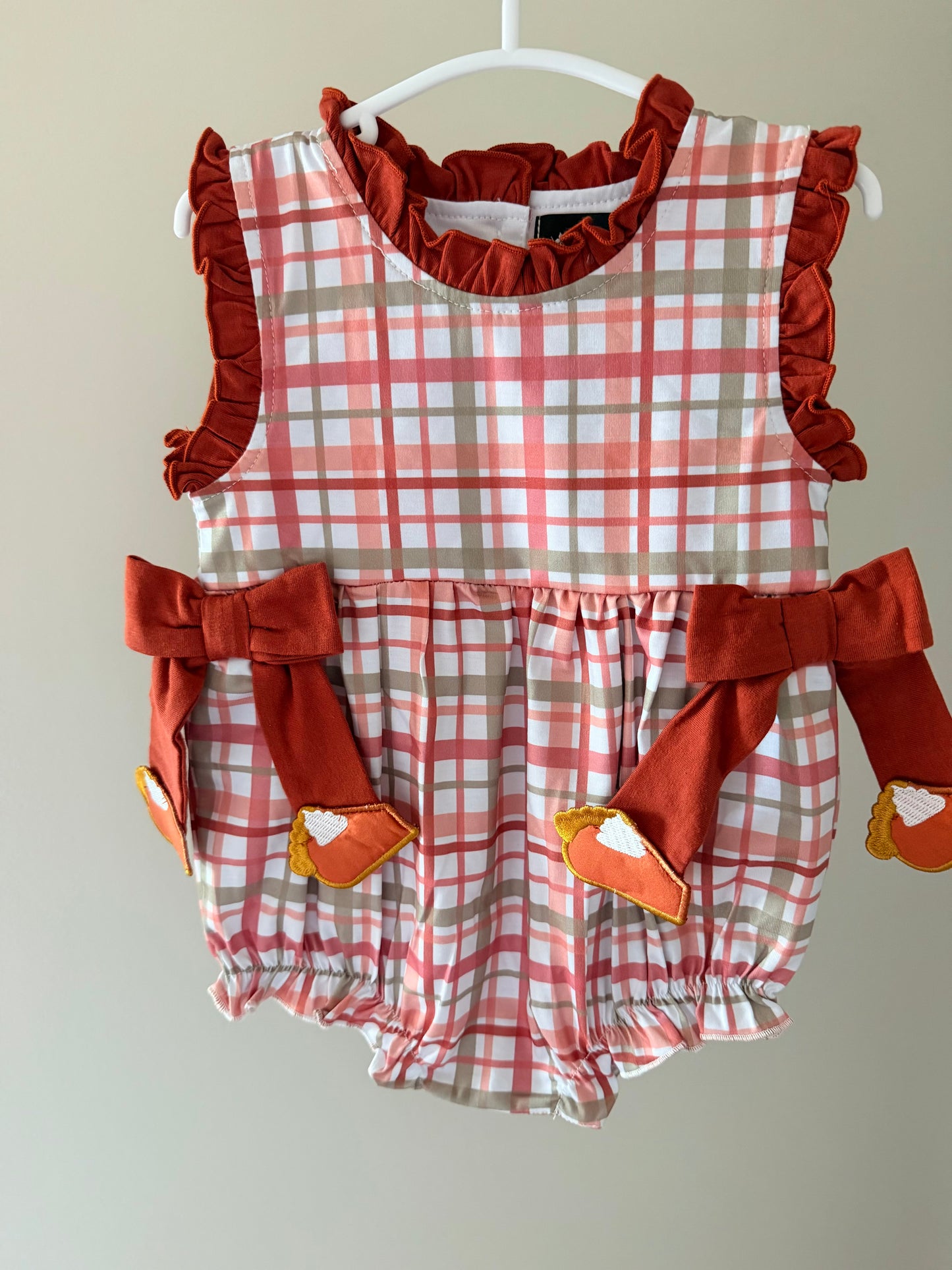 Fall plaid BUBBLE with pie tassels