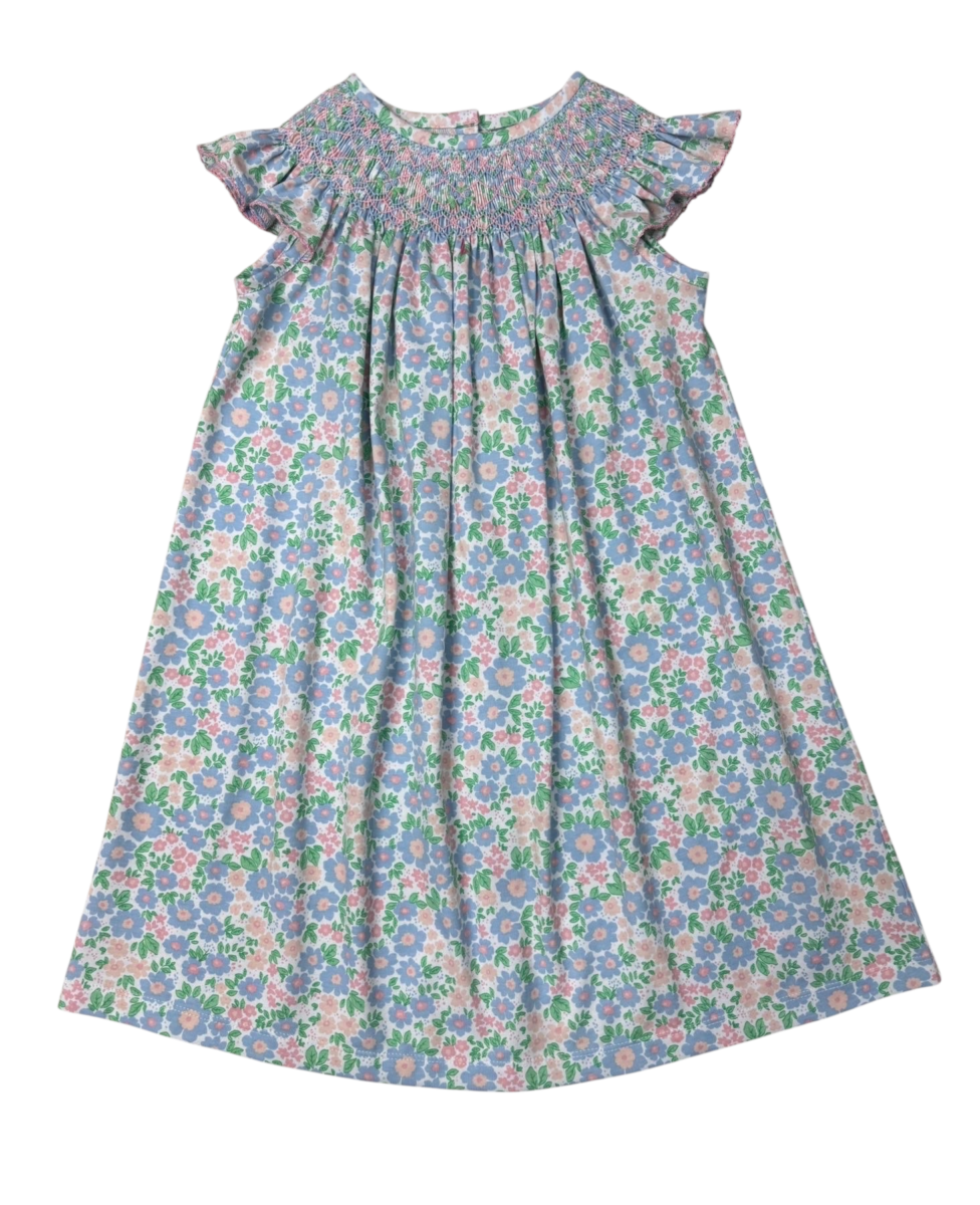 Spring Floral Hand Smocked Dress