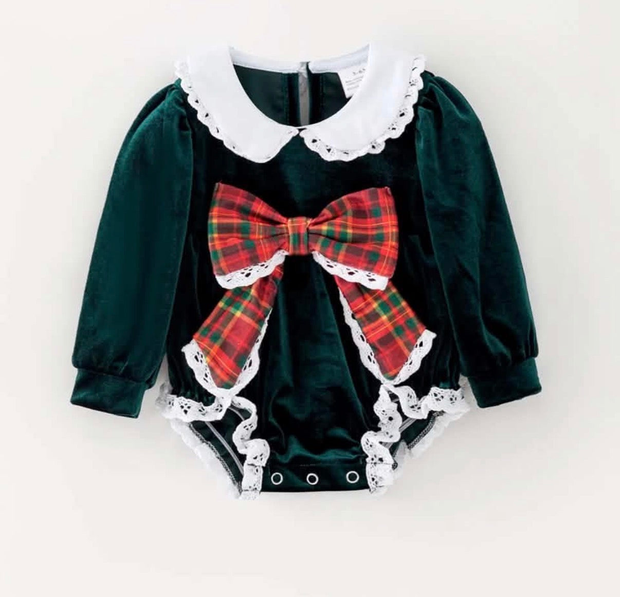 Preorder - green velvet Christmas bubble / ships Sept