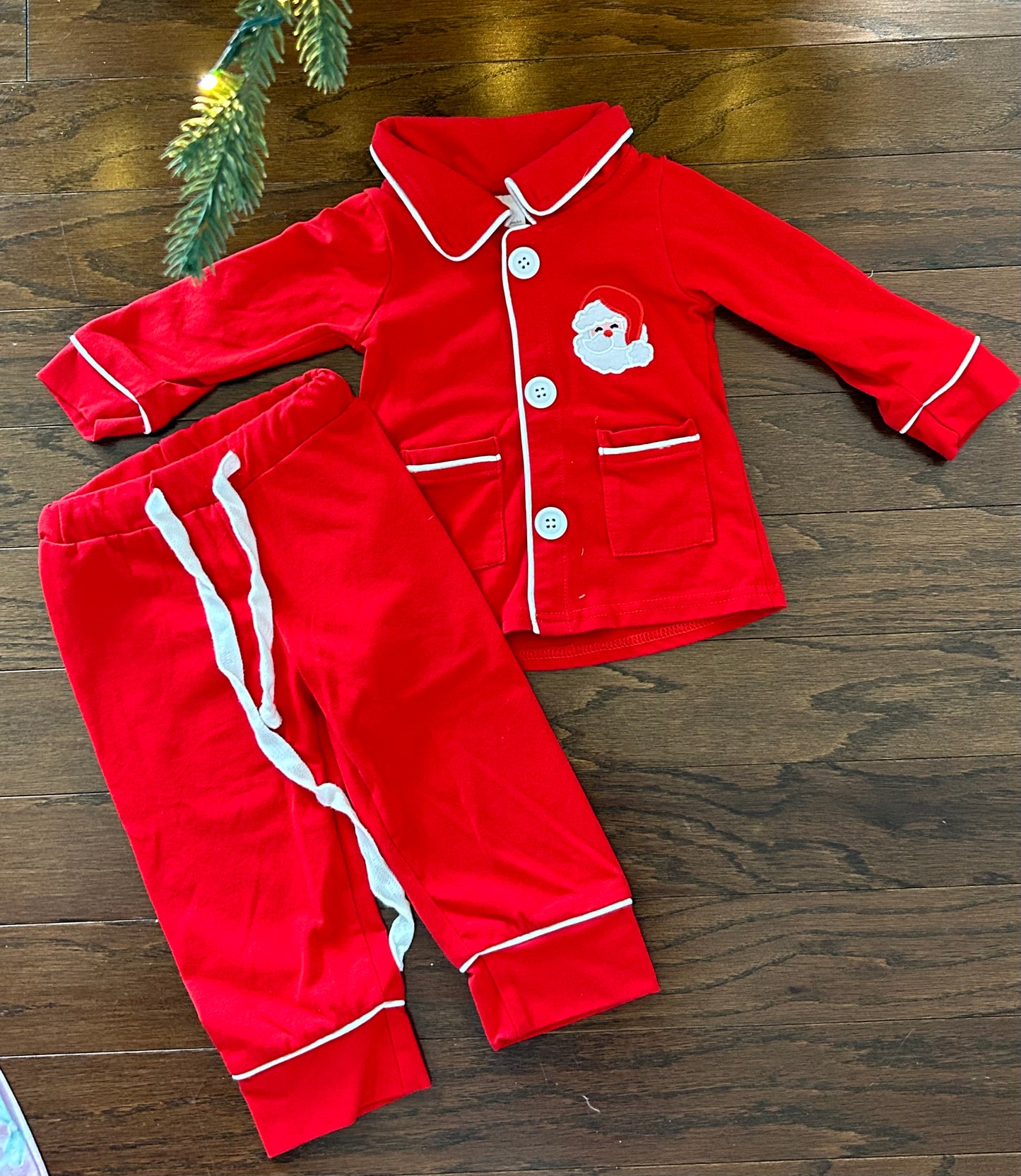 Preorder - red Santa BOYS set - Ships Sept