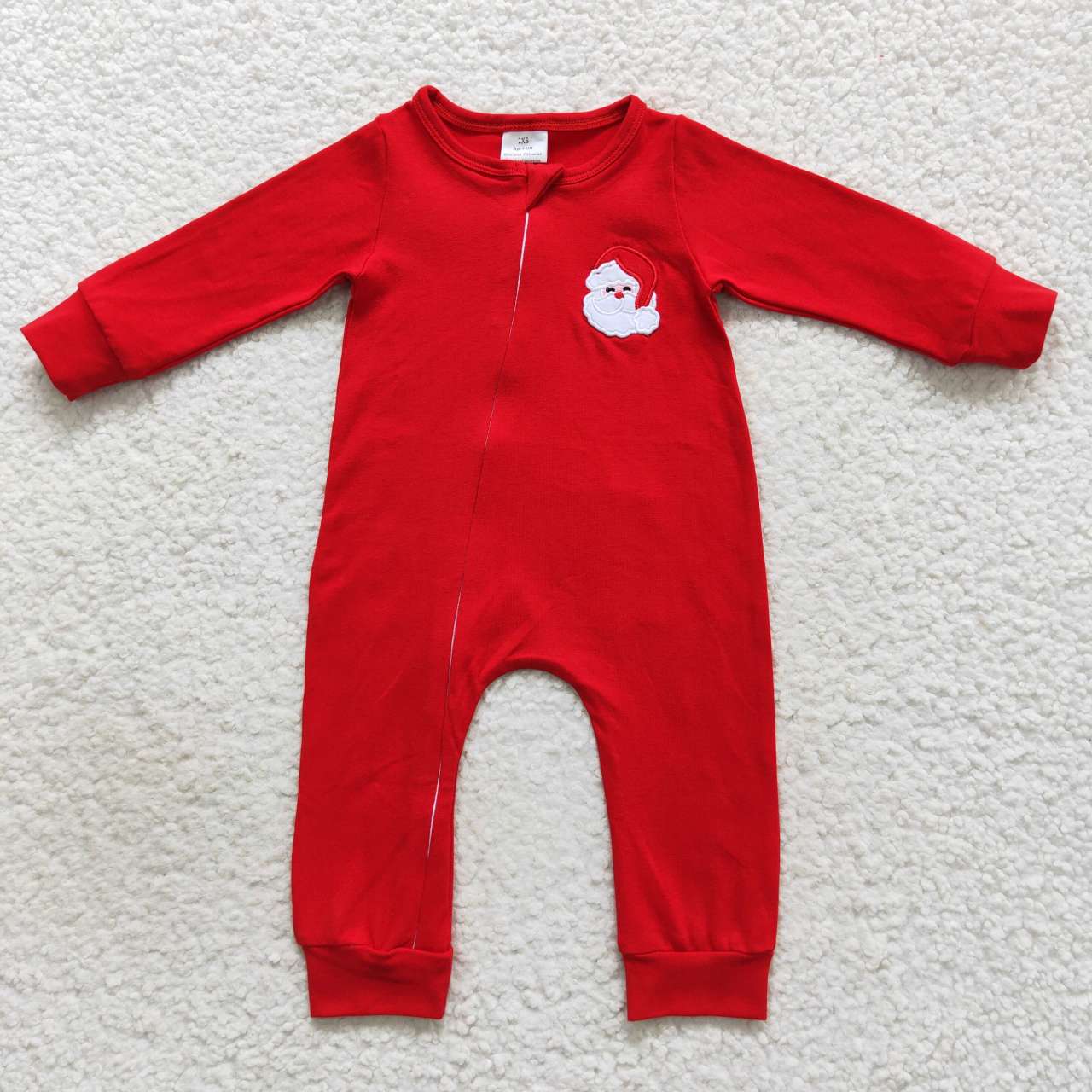Preorder - red boys romper - Ships Sept
