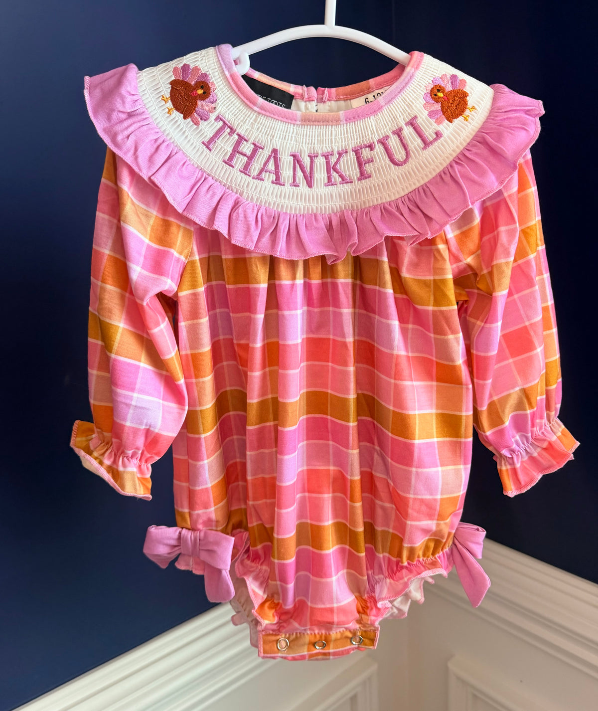 THANKFUL Turkey plaid bubble