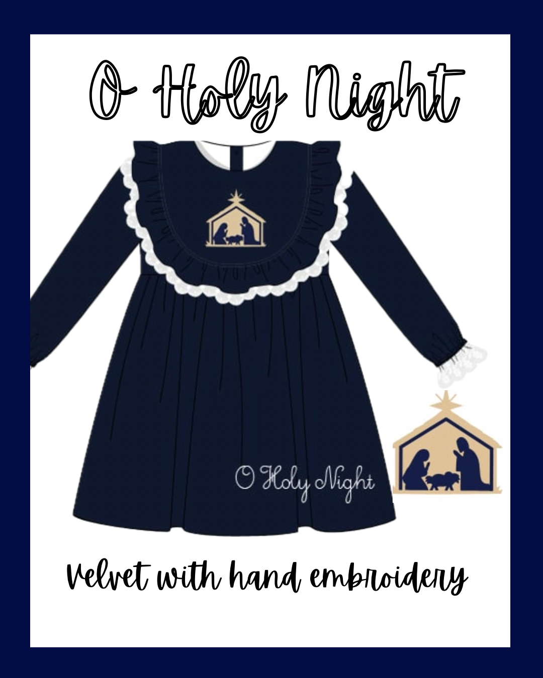 Hand Embroidered Velvet O Holy Night Dress