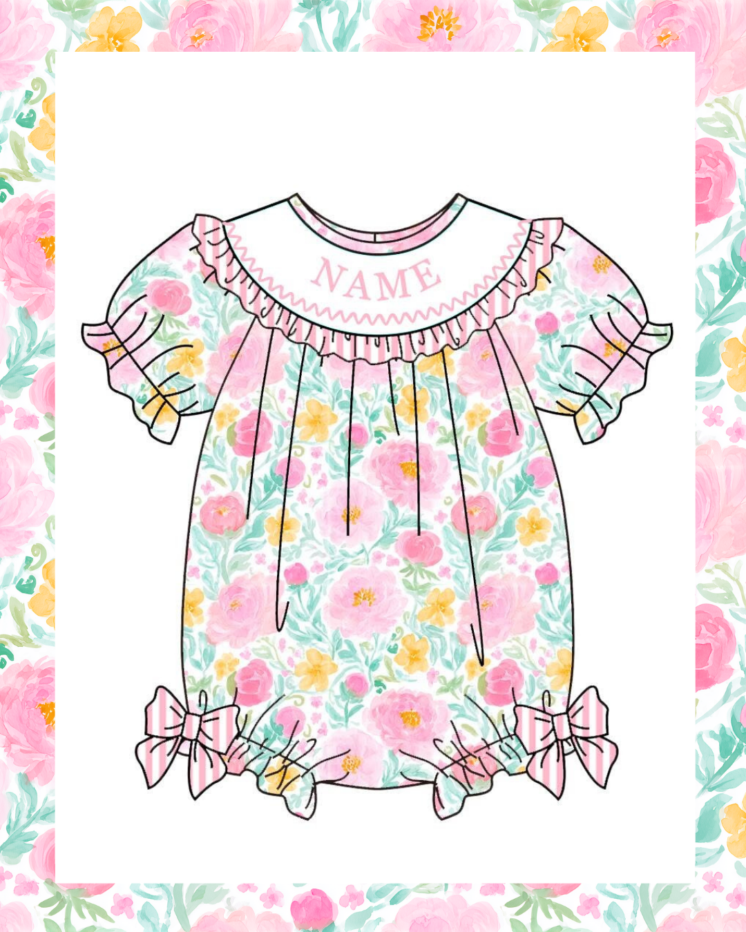 Preorder - Pink Floral Bubble - Ships late Jan/early Feb