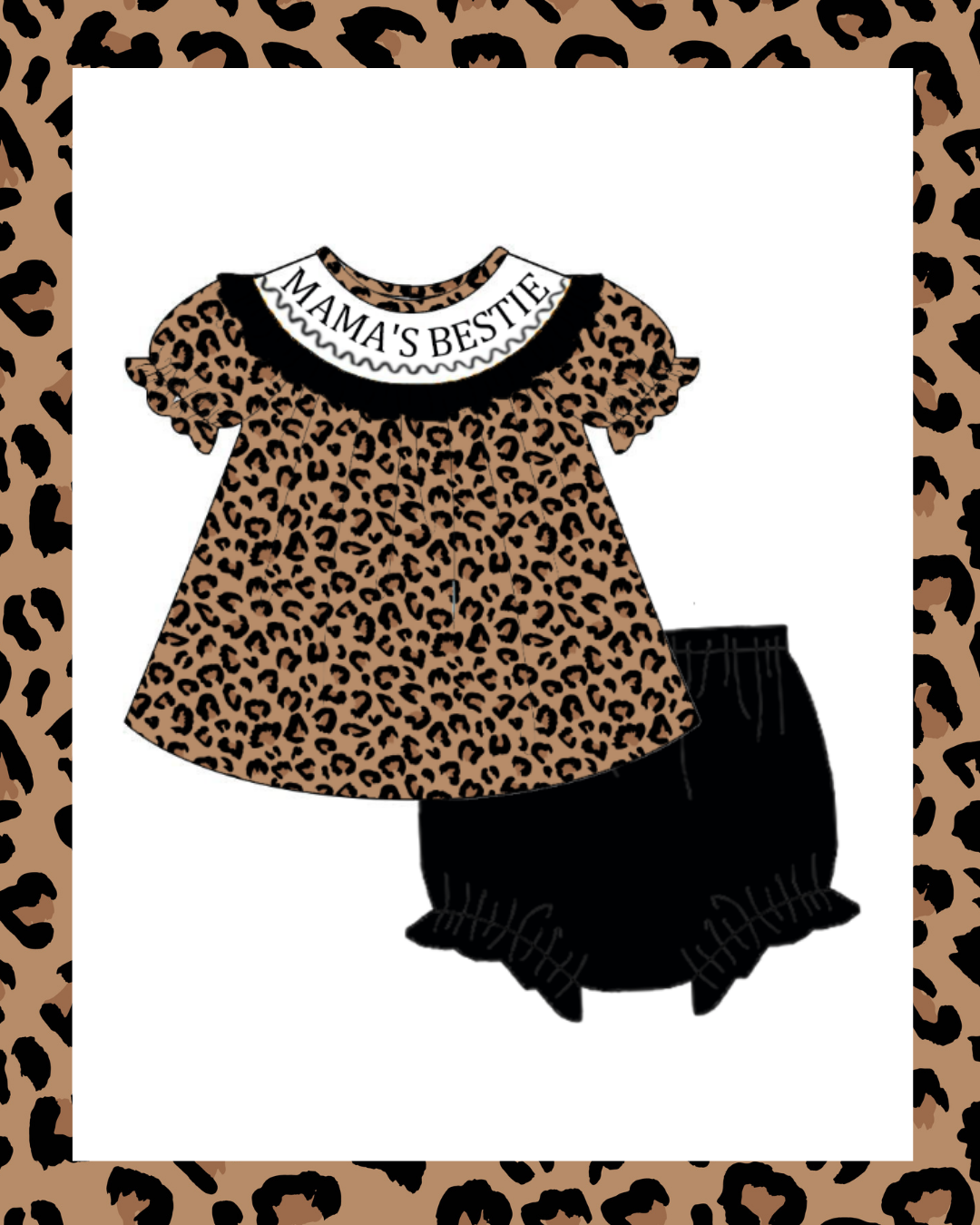 Preorder - Leopard Diaper Set - Ships late Jan/early Feb