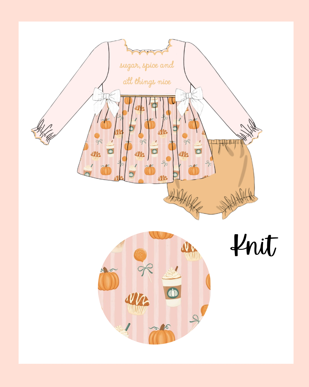 PSL "sugar, spice and all things nice" Diaper set