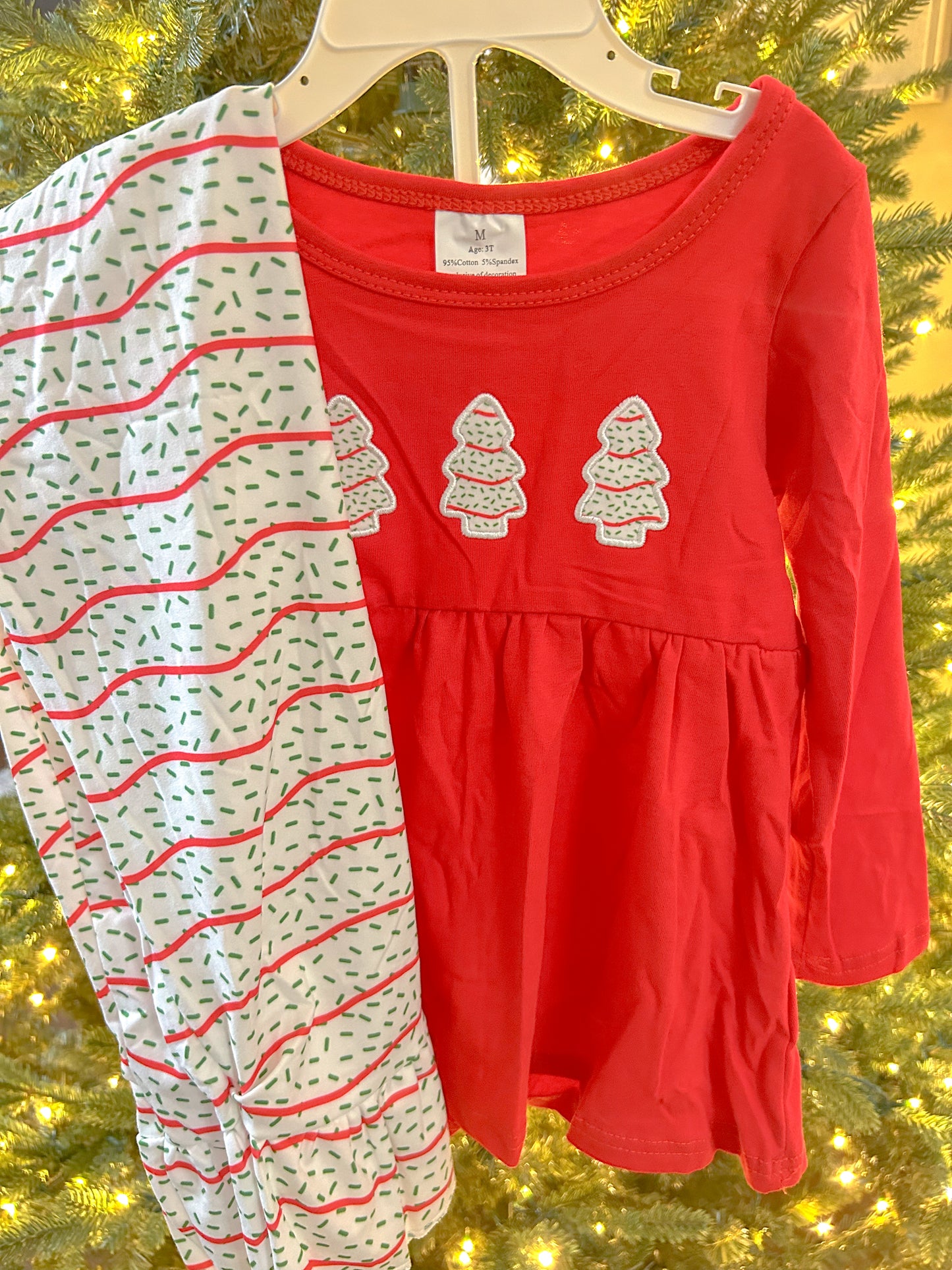 Preorder - Christmas tree cake pant set - Ships Sept