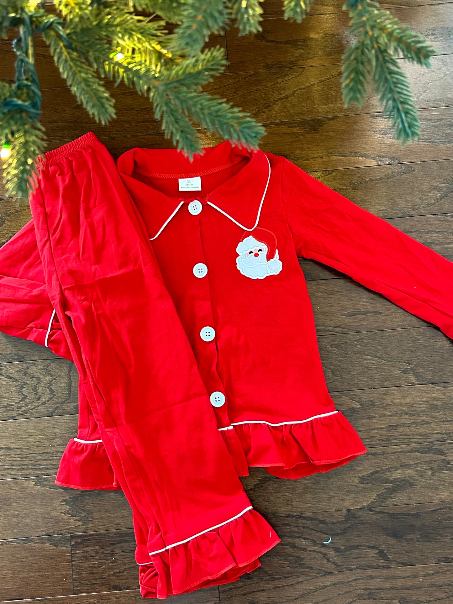 Preorder - red Santa GIRLS set - Ships Sept