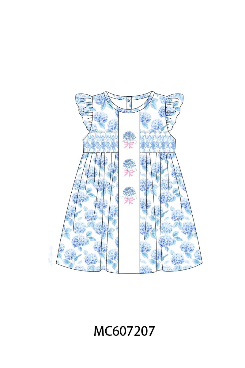 Preorder - Blue Hydrangea Dress / Ships late Jan