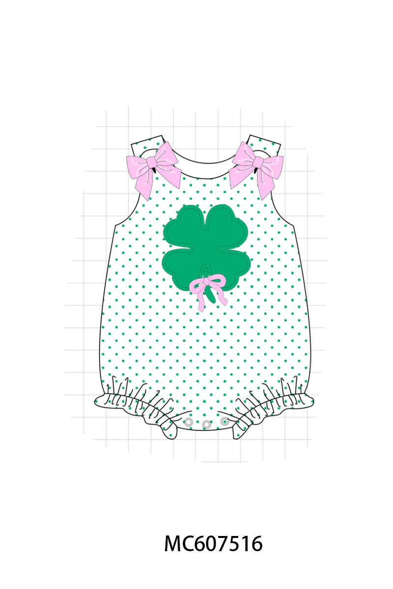 Preorder - Girls Green Clover Bubble / Ships late Jan