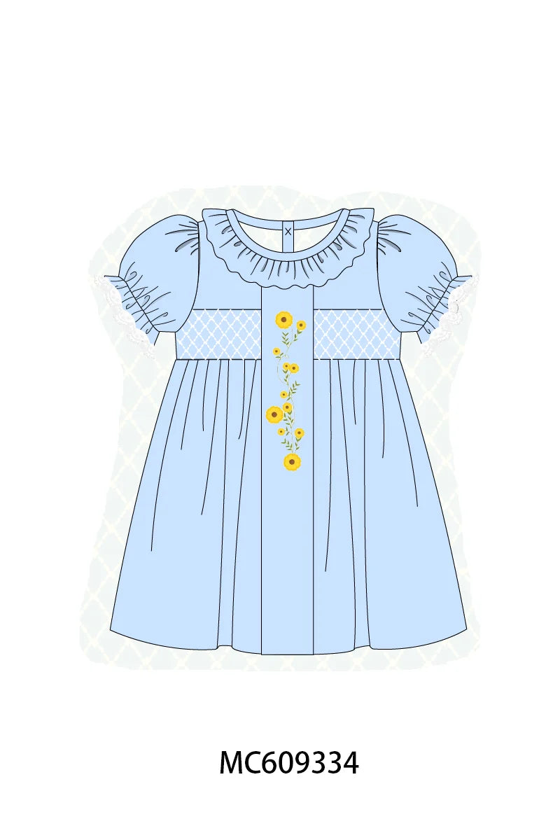 Preorder - Blue Flower Dress / Ships early April