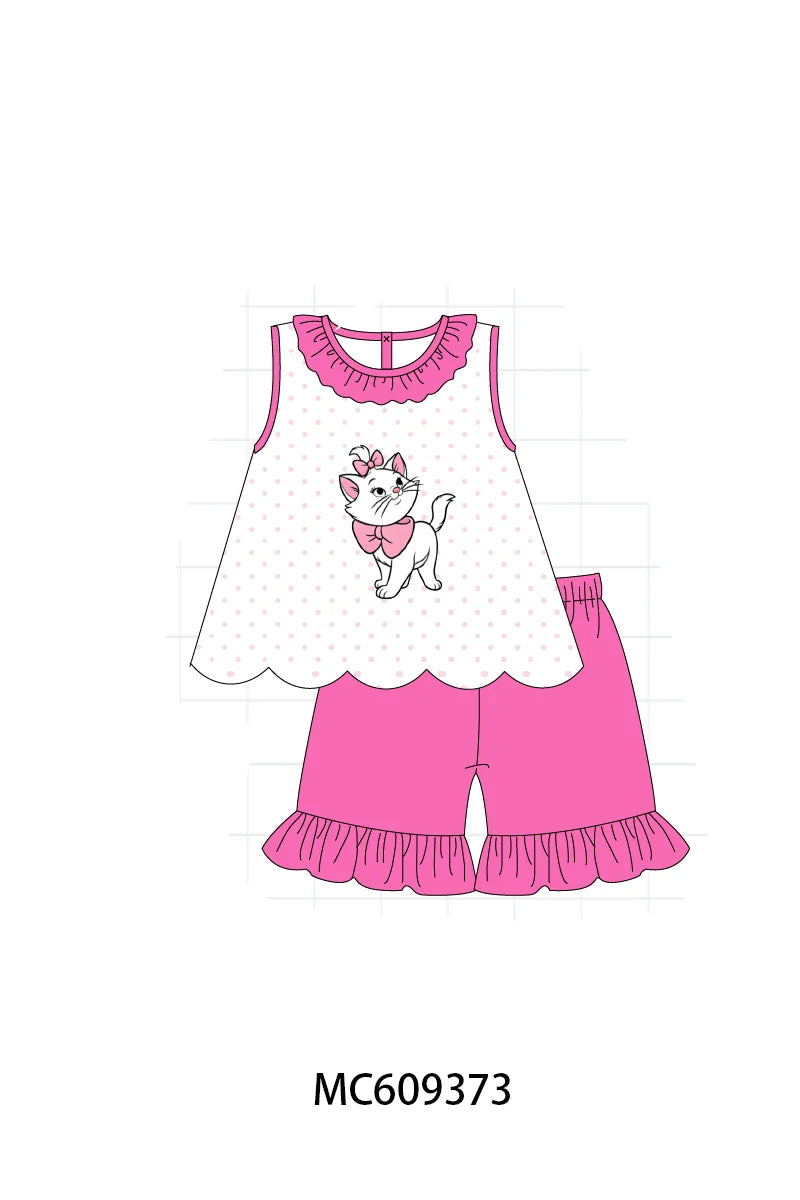 Preorder - Pink Kitty Short Set / Ships early April