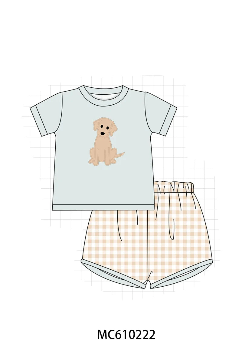 Preorder - Boys Puppy Short Set / Ships April