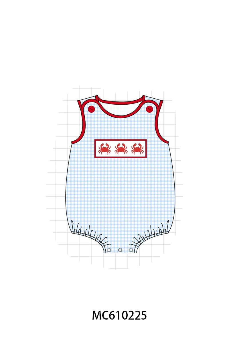 Preorder - Boys Blue and Red Crab Bubble / Ships April