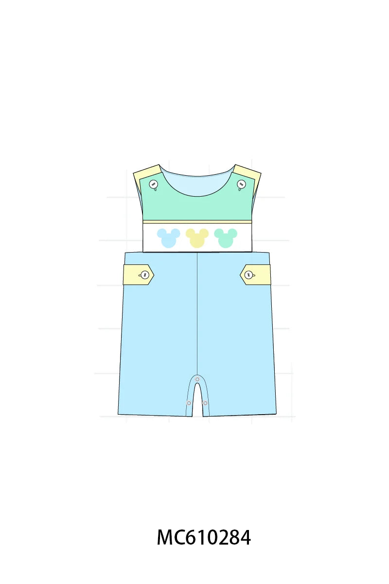 Preorder - Boys Color Block Romper / Ships April