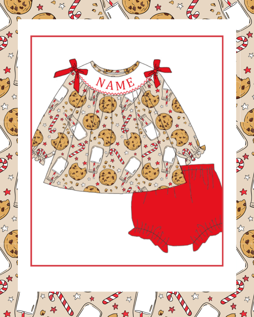 Preorder / Milk and Cookies Diaper Set - Ships late October
