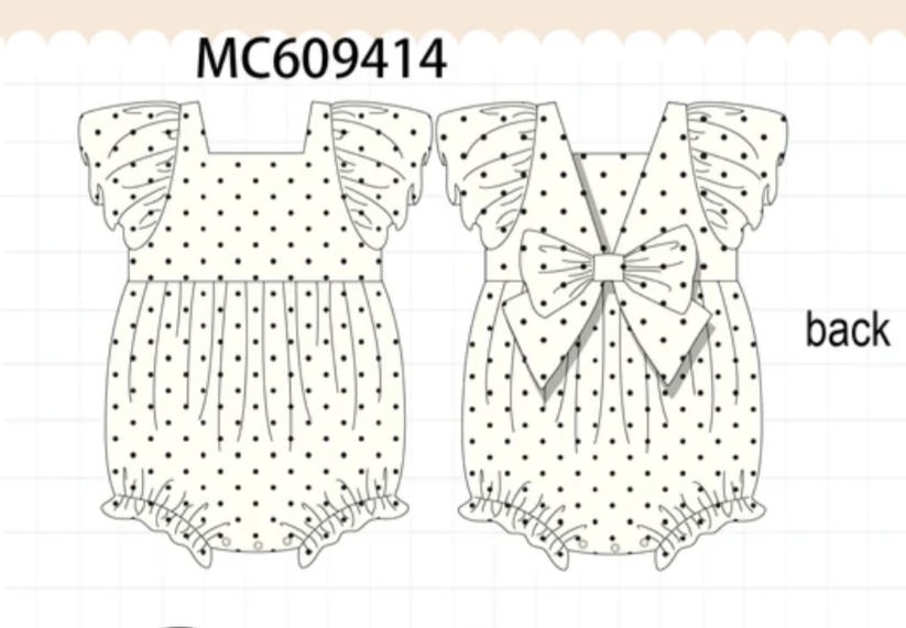 Preorder - Beige Ruffle Dot Bubble / Ships early April