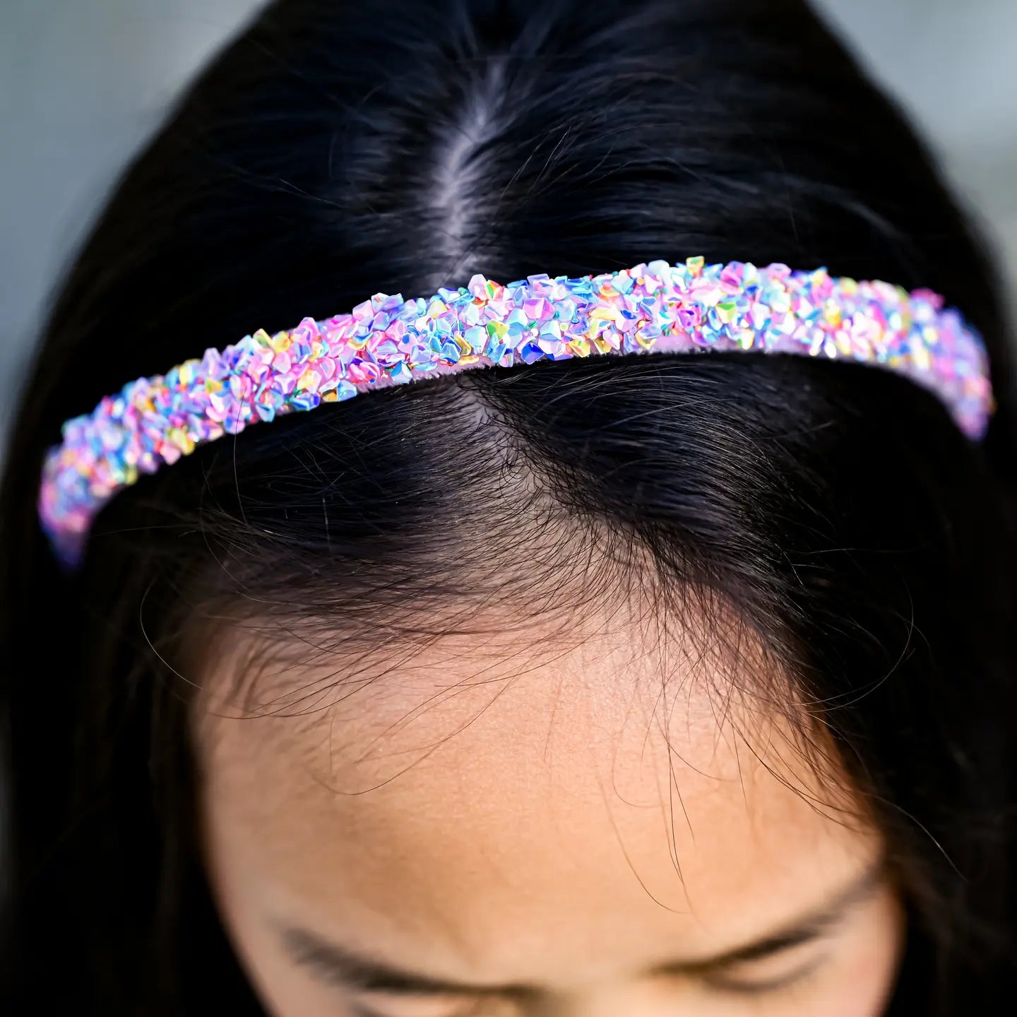 Thin Sequin Headband - Non Slip Hair Accessories For Kids RAINBOW