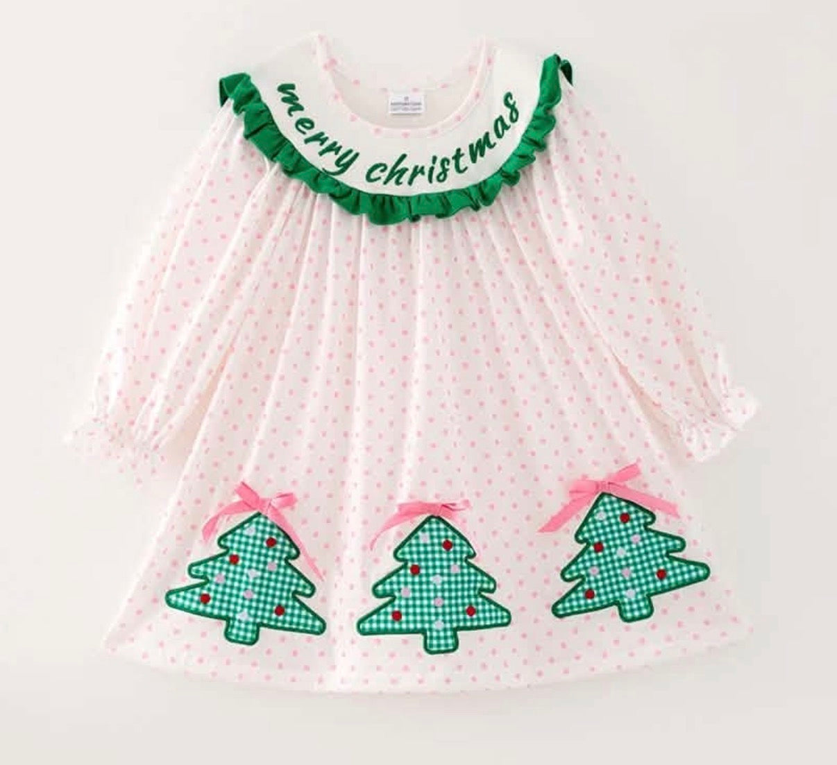 Preorder - embrodiery merry Christmas dress / ships Sept