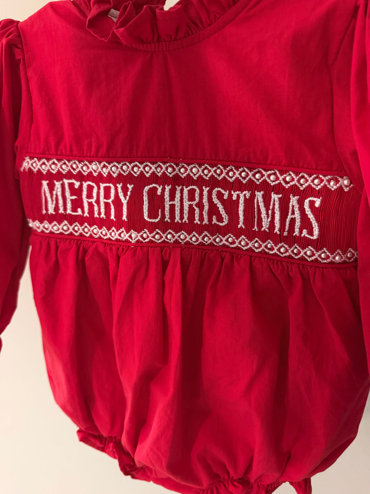 Red MERRY CHRISTMAS Pearl Bubble