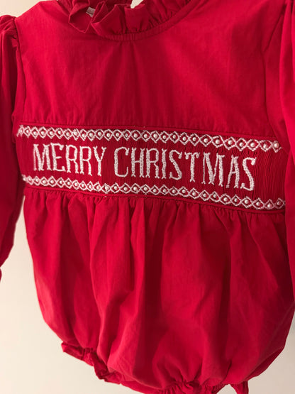Red MERRY CHRISTMAS Pearl Bubble