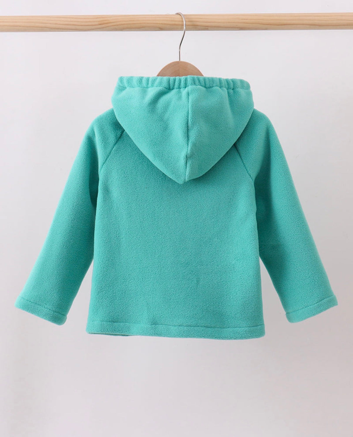 Turquoise Fleece Bow Coat