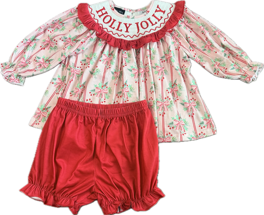 HOLLY JOLLY Christmas Shortie Set