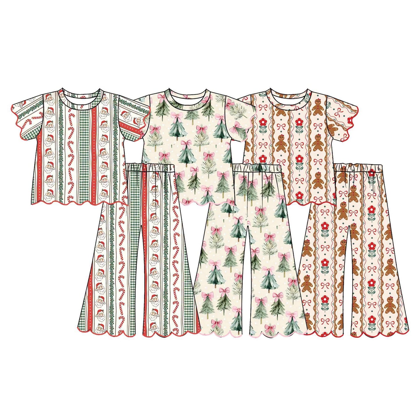 Preorder - gingerbread scallop set / ships OCTOBER