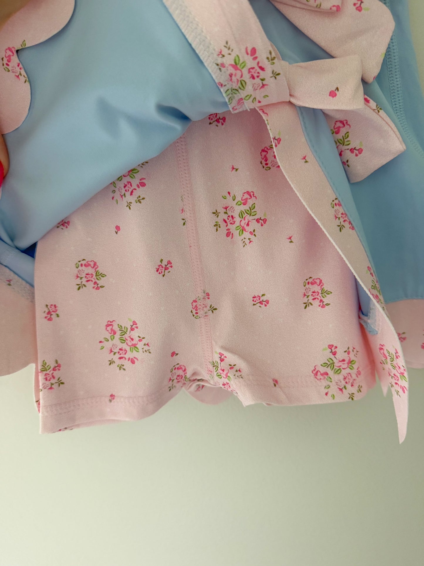 Blue with pink floral athletic dress