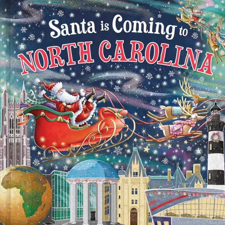 Santa is coming to North Carolina Hard Back Book