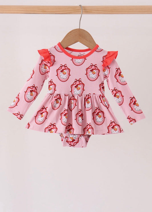 Pink Santa Skirted BAMBOO Bubble