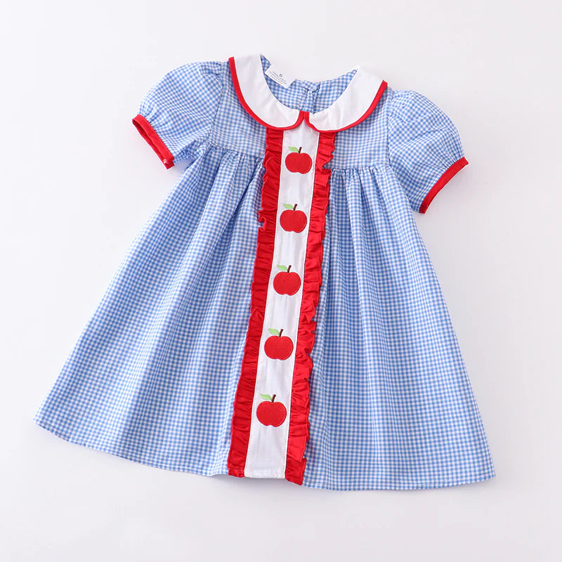 Blue and red apple dress