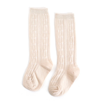 Vanilla Cable Knit Sock