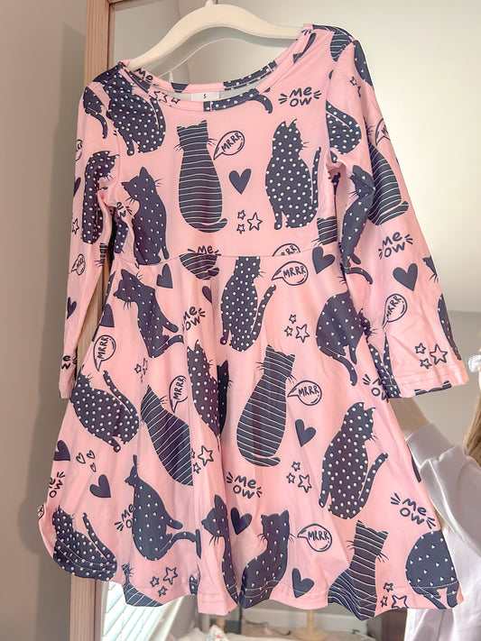 Pink cat dress