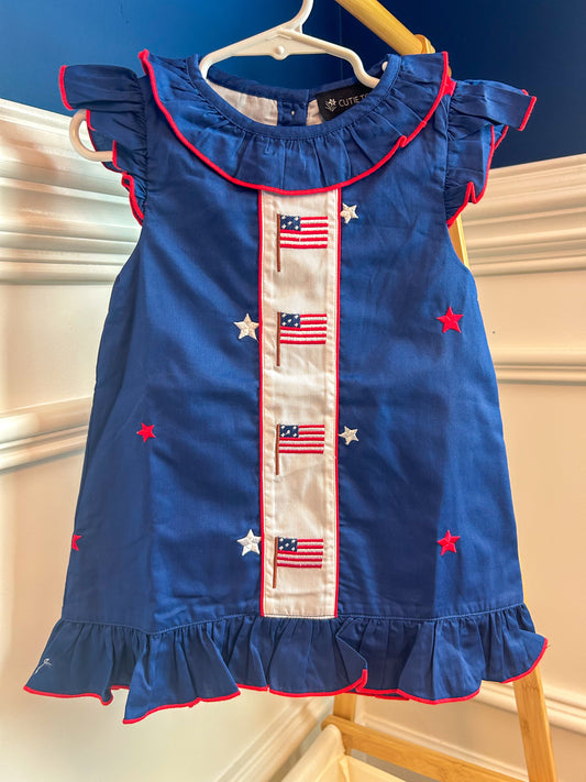 Embroidered Stars and Flag Dress