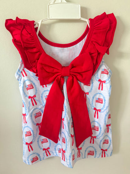 Patriotic Bow Back Shortie set