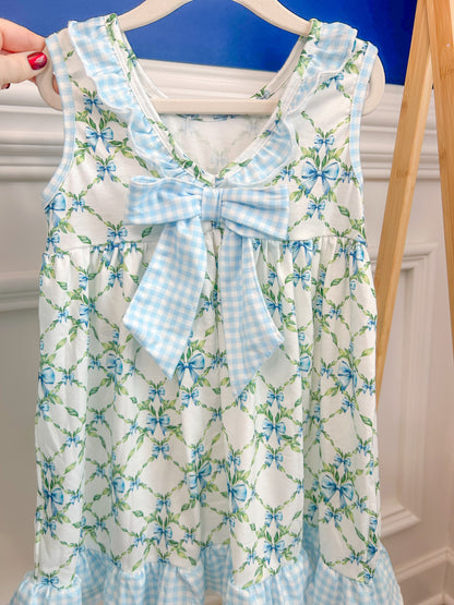 Embroidered Blue DADDY'S GIRL dress