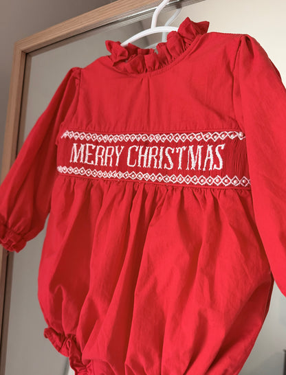 Red MERRY CHRISTMAS Pearl Bubble