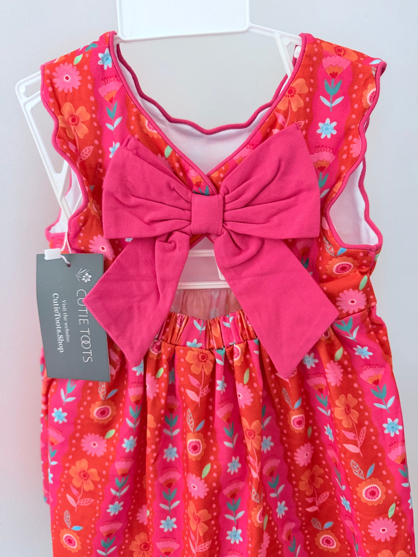 Preorder - Floral Bow Back Shortie Set / ships July