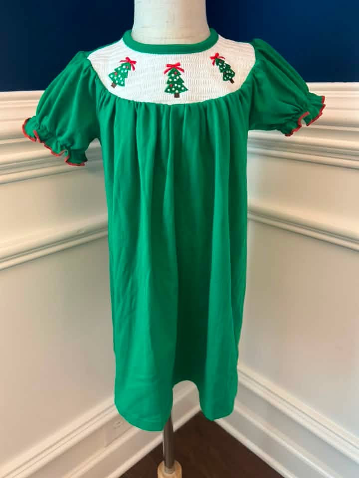 Preorder - green Christmas tree dress - ships sept