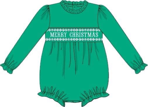 Green MERRY CHRISTMAS Pearl Bubble