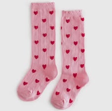 Pink and Red hearts sock