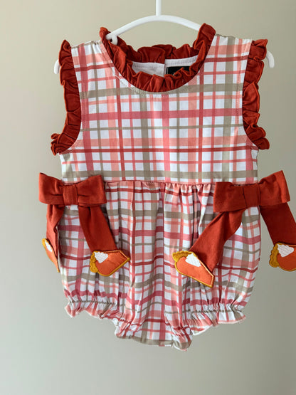 Fall plaid BUBBLE with pie tassels