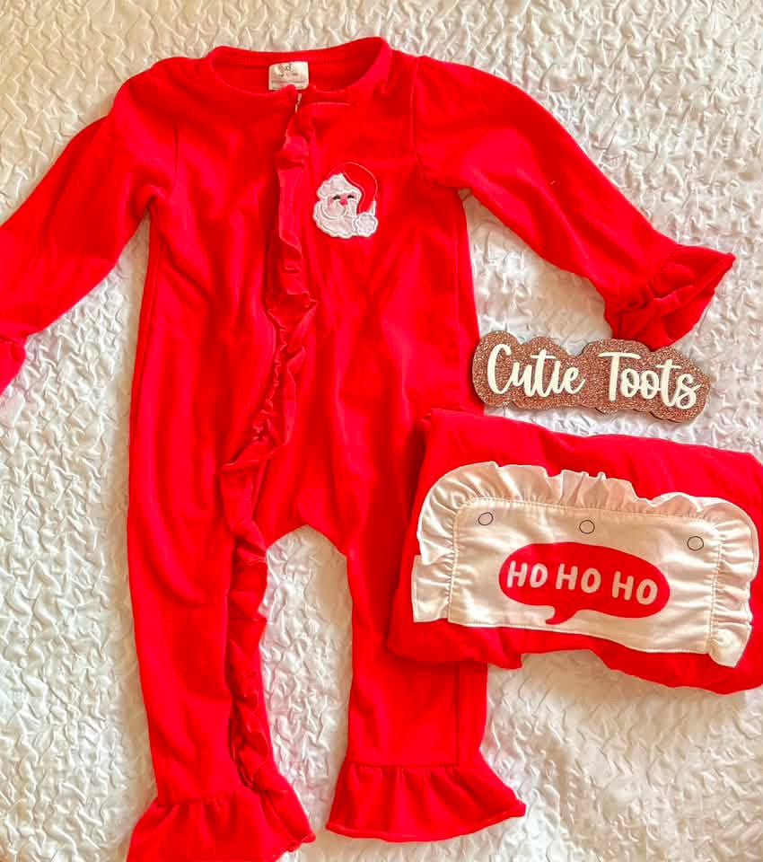 Preorder - red girls romper  - Ships Sept
