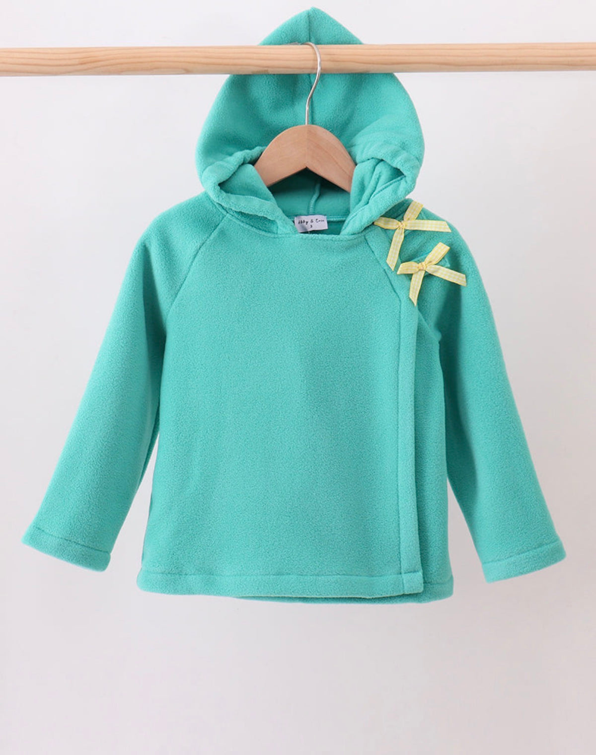 Turquoise Fleece Bow Coat
