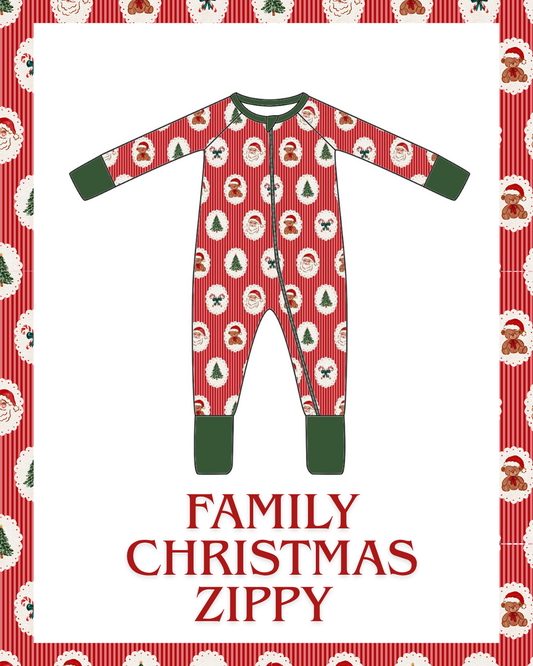 Preorder - Family Christmas Bamboo Zippy / Ships October