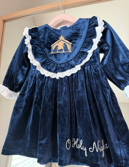 Hand Embroidered Velvet O Holy Night Dress