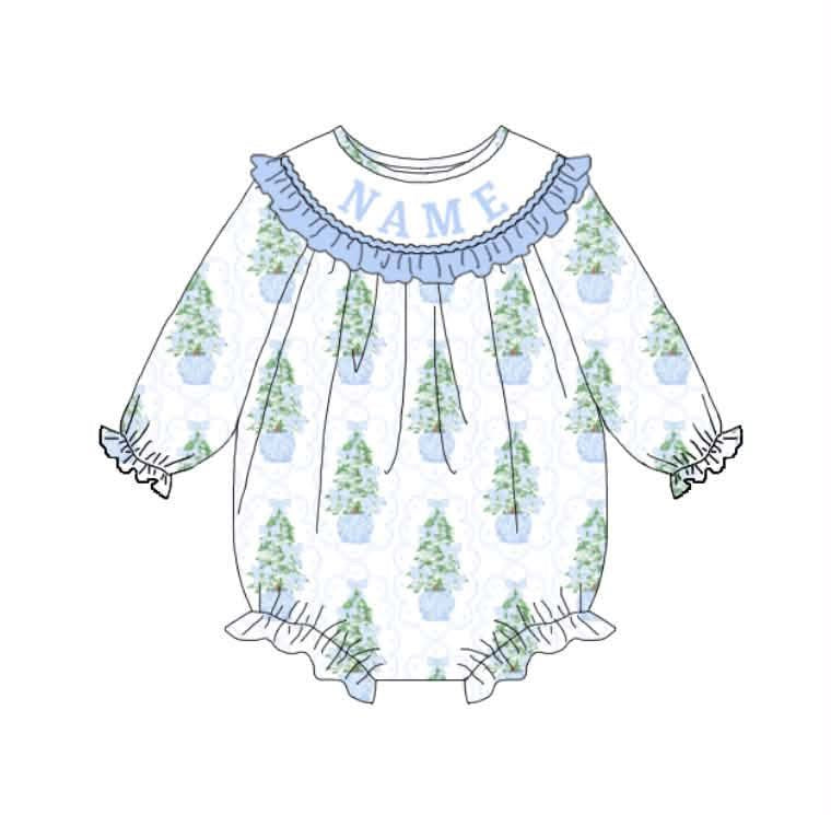 Preorder / Blue Christmas Trees Bubble - Ships late October